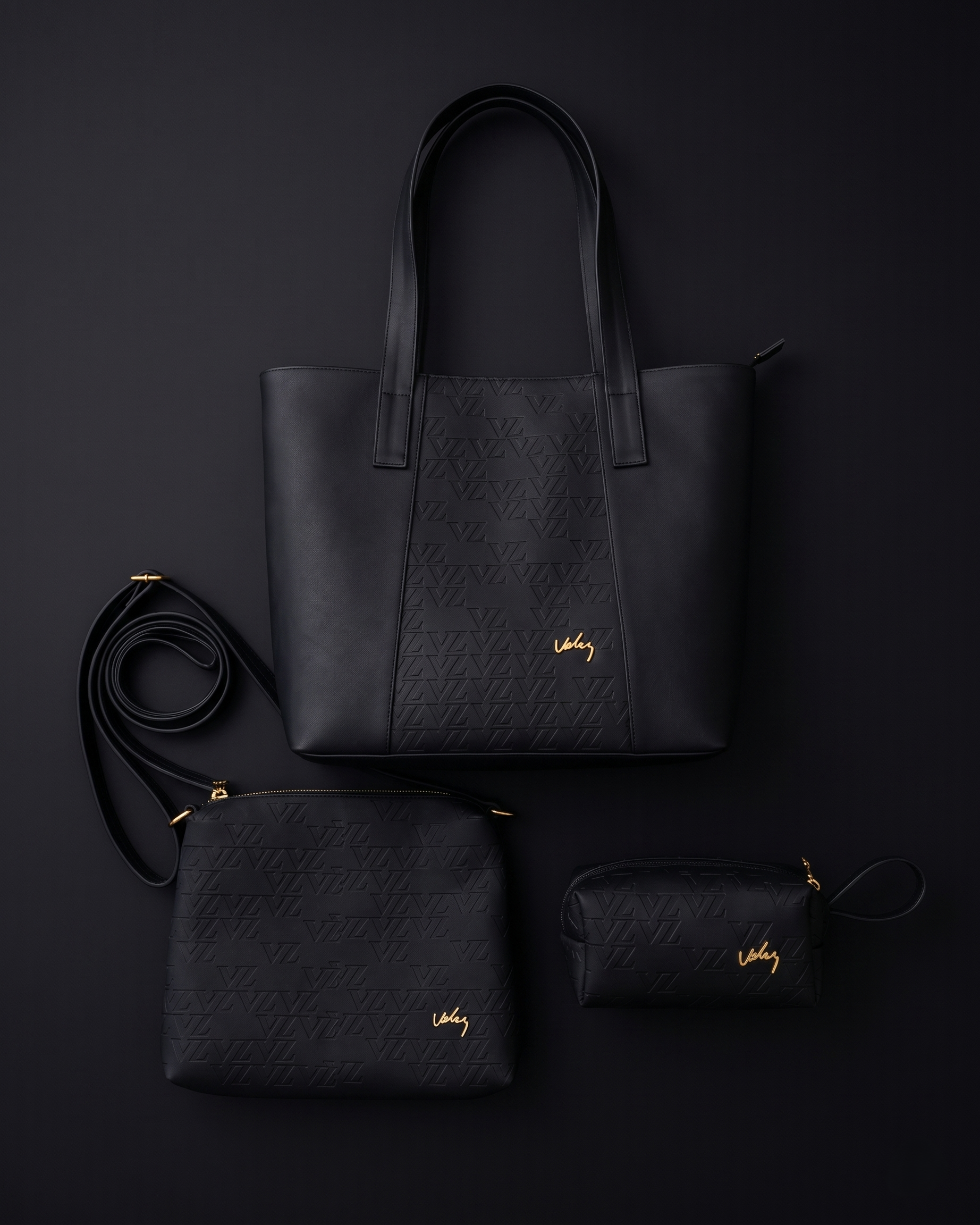 TRIO PREMIUM DE BOLSOS VÉLEZ 👜👝💛🤎🖤