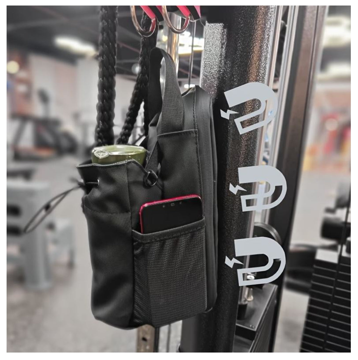 Bolso Cruzado Magnético para Gimnasio: Entrena Sin Distracciones 🧲